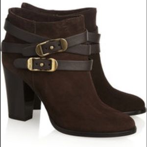 Jimmy Choo Melba Brown Suede Leather Ankle Bootie